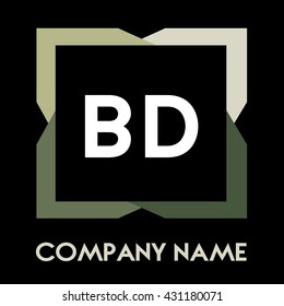 BD letters business logo creative  icon design
