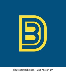 Logotipo moderno abstracto del Vector de las letras de BD
