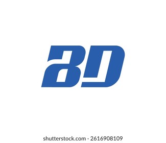 BD logo design vector template. BD