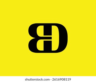 BD logo design vector template. BD