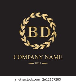 bd logo initial letter luxury royal logo. template symbol. modern golden luxury logo. abstract monogram vector letter mark brand fashion. icon  business monogram boutique font Clothing minimalist.