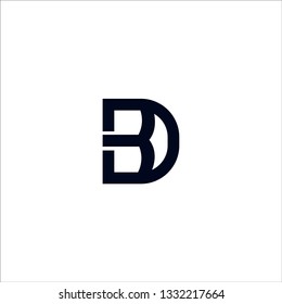 BD Logo Letter Design Template Element