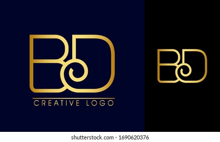 BD Logo Letter Design Template Element
