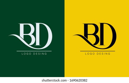 BD Logo Letter Design Template Element
