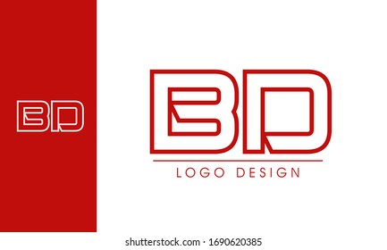 BD Logo Letter Design Template Element
