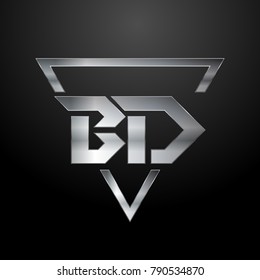Bd Logo Monogram Metal Stock Vector (Royalty Free) 790534870