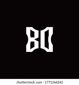 BD Logo monogram with pieces cut elements design template