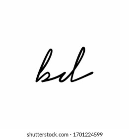 bd lowercase handwriting alphabet symbol letter