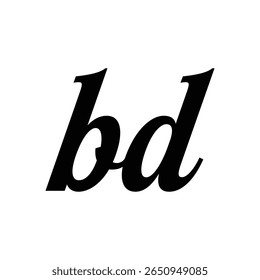design de logotipo minimalista moderno da bd com elegância intemporal, linhas limpas e espaço negativo inteligente — ideal para soluções de marcas comerciais profissionais, criativas e premium.