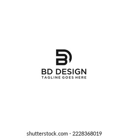 Marca de moda moderna creativa, limpia y conectada, DB logotipo de letra inicial DB BD D B.