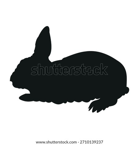 bd rabbit house This is likely a Blanc de Poppelen or New Zealand black rabbit a breed developed primarily for meat production stock vector black and white eps ai illustrate silhouette graphic design 