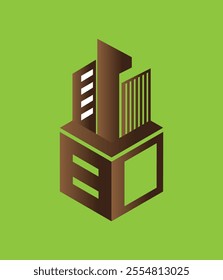 bd real state hexagon  vector letter logo