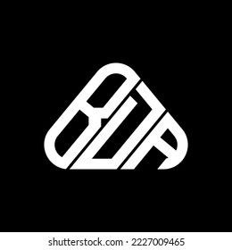 BDA letter logo creative design with vector graphic, BDA simple and modern logo in round triangle shape.