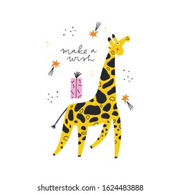 Bday party event vector greeting card template