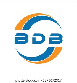 BDB letter logo design on a white background or Monogram logo design for entrepreneur and business.