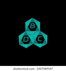 BDC kreatives minimalistisches Buchstabenlogo. BDC einzigartige Vektor Initialen Alphabet Buchstaben Logo-Design

