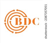 BDC letter design. BDC letter technology logo design on white background. BDC Monogram logo design for entrepreneur and business.