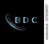 BDC letter logo creative design. BDC unique design.
