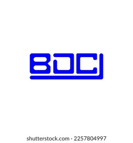 Diseño creativo del logotipo de la letra BDC con gráfico vectorial, logotipo BDC sencillo y moderno.