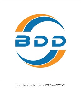 BDD letter logo design on a white background or Monogram logo design for entrepreneur and business.