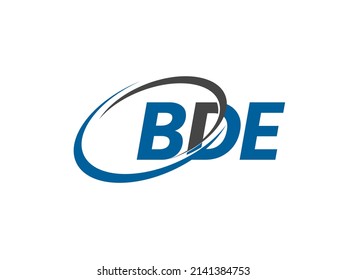 BDE letter creative modern elegant swoosh logo design