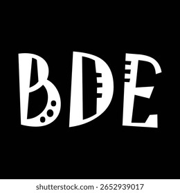 BDE Letter Initial Logo Design Template Vector Illustration