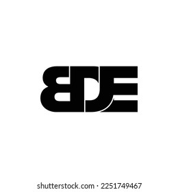 BDE letter monogram logo design vector