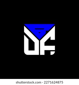Diseño creativo del logotipo de la letra BDF con gráfico vectorial, logotipo BDF simple y moderno.