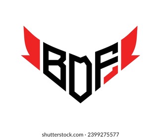 BDF letter logo design template
