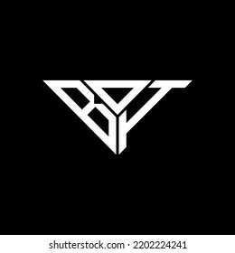 BDI letter logo creative design with vector graphic, BDI simple and modern logo in triangle shape.