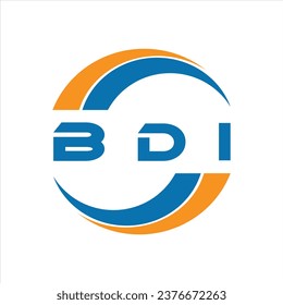 BDI letter logo design on a white background or Monogram logo design for entrepreneur and business.