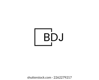 Letra BDJ Ilustración del vector de diseño del logotipo inicial