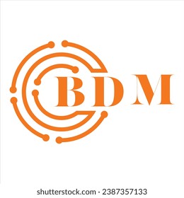 BDM letter design. BDM letter technology logo design on white background. BDM Monogram logo design for entrepreneur and business.