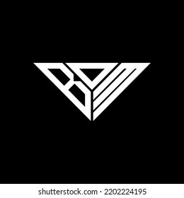 BDM letter logo creative design with vector graphic, BDM simple and modern logo in triangle shape.