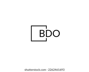 BDO Letter Initial Logo Design Vector Illustration