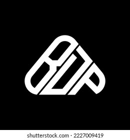 BDP letter logo creative design with vector graphic, BDP simple and modern logo in round triangle shape.