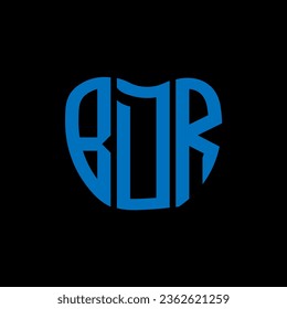 BDR letter logo creative design. BDR unique design.
