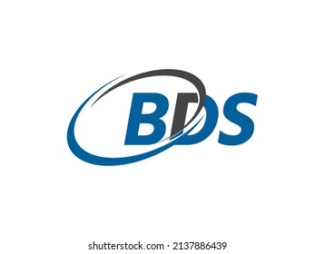 BDS letter creative modern elegant swoosh logo design