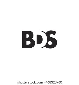 BDS Logo. Vector Graphic Branding Letter Element. White Background