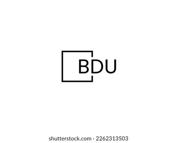 BDU Letter Initial Logo Design Vector Illustration