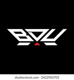 Diseño vectorial del logotipo de la letra BDU, logotipo sencillo y moderno de BDU. Diseño de alfabetos lujosos BDU  