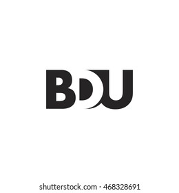 BDU Logo. Vector Graphic Branding Letter Element. White Background
