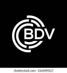 BDV letter logo design on black background. BDV creative initials letter logo concept. BDV letter design.

