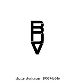 bdv letter original monogram logo design