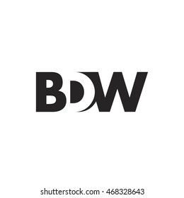 BDW Logo. Vector Graphic Branding Letter Element. White Background