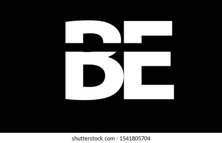 BE abstract vector logo monogram template