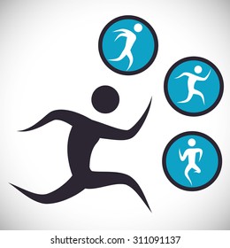 Be Active digital design, vector illustration 10 eps graphic