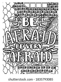 Be afraid be very afraid .Halloween coloring book. Halloween fun coloring pages