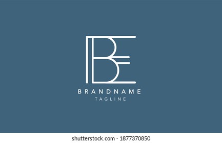 BE Alphabet initial Letter Monogram Icon Logo vector illustration
