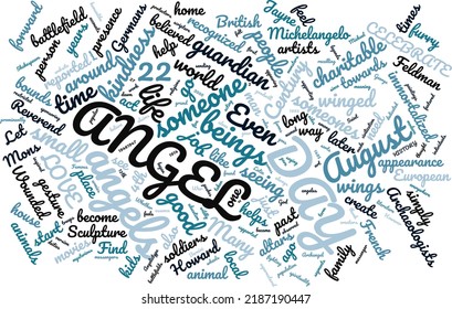 Sea Un Ángel Día 22 Agosto Nube De Palabras En Vector Arte Creativo Colorido Tierra De Espalda Blanca